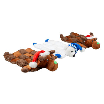 Xmas Pluche platte knuffel squeaky